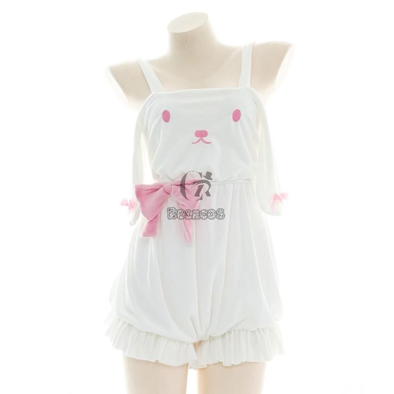 Crossover Backless Plush Rabbit Bodysuit Cosplay Costume