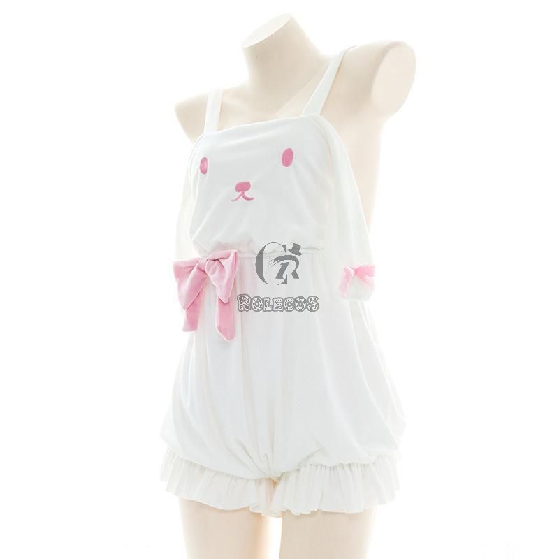 Crossover Backless Plush Rabbit Bodysuit Cosplay Costume