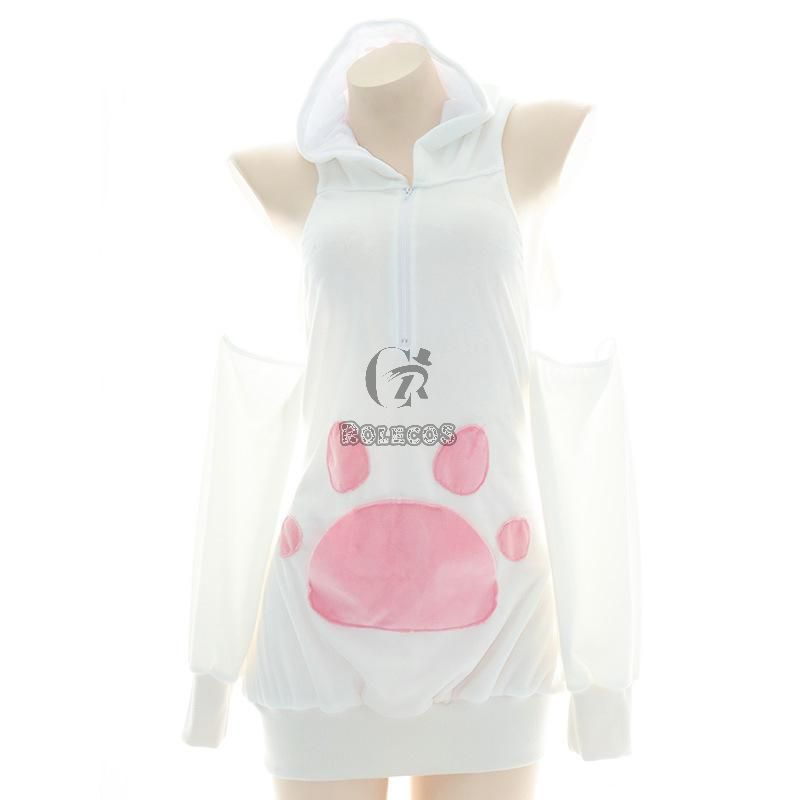 Cute Cat Pink Sexy Pajamas Cosplay Costume