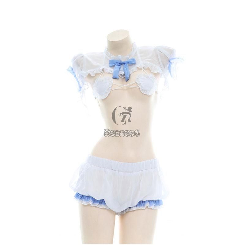 Cute Chiffon Translucent Underwear Cosplay Costume