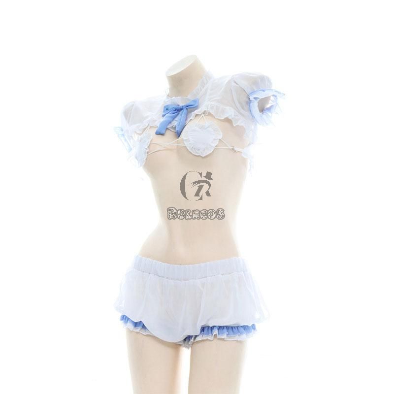 Cute Chiffon Translucent Underwear Cosplay Costume