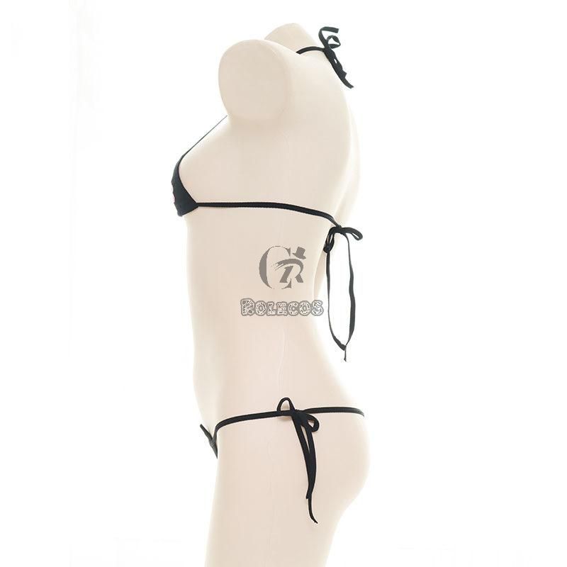 Cute Girly Embroidery Sexy Bikini 2 Colors Cosplay Costume 