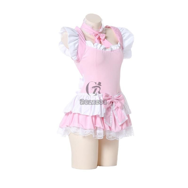 Cute Maid Pink Lingerie Cosplay Costume