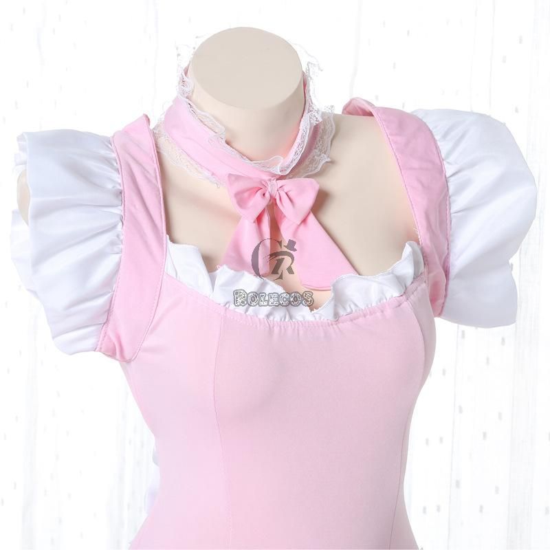 Cute Maid Pink Lingerie Cosplay Costume
