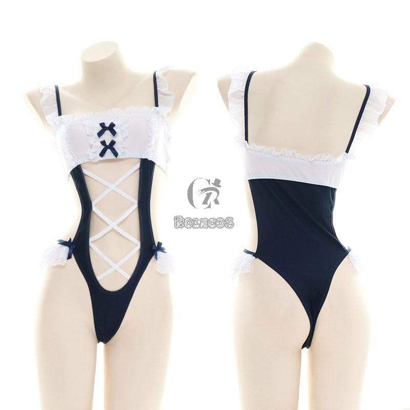 Cute Swimsuit Bodysuit Maid Cosplay Costume