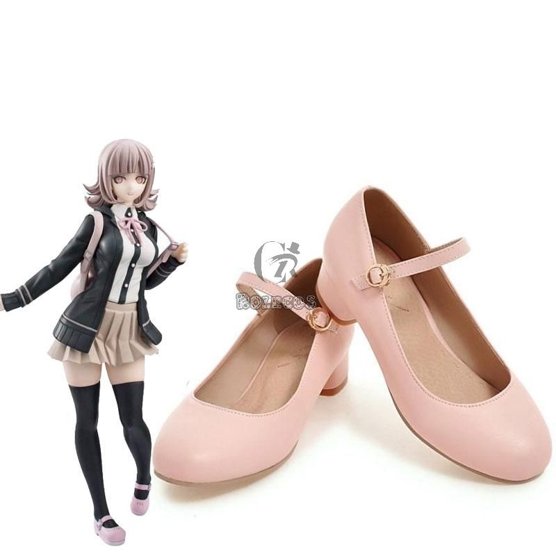 Dangan Ronpa2 Nanami ChiaKi Pink Cosplay Shoes