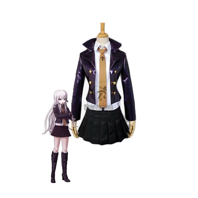 Danganronpa Kyouko Kirigiri Deep Purple Short Dress Cosplay suits