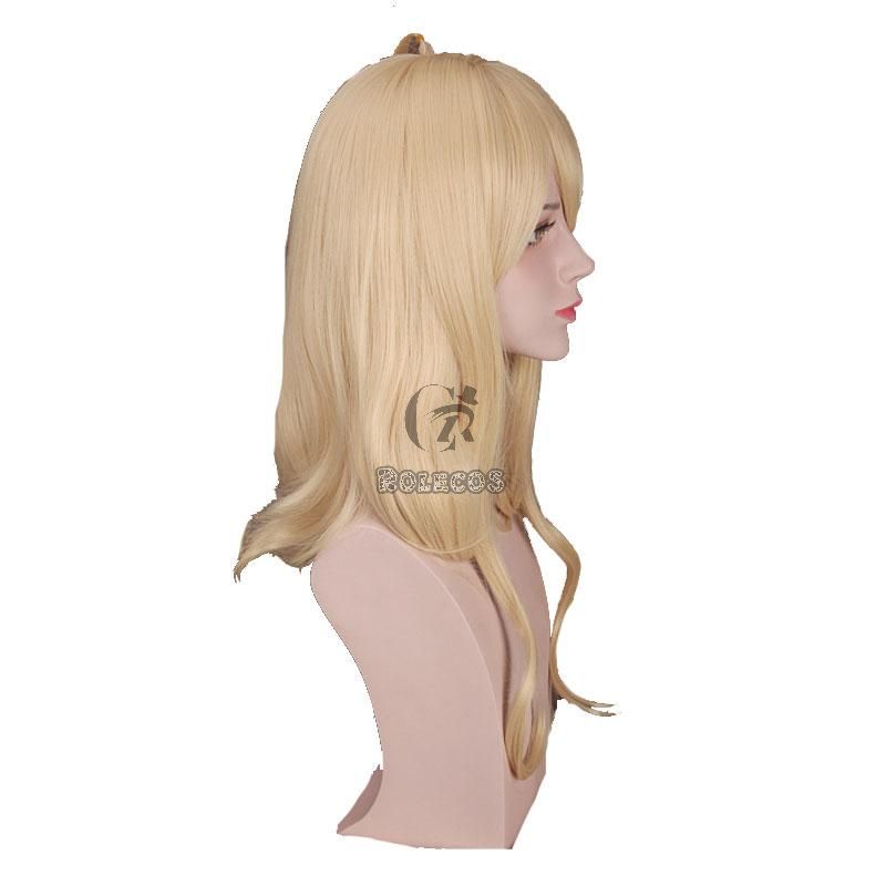 Danganronpa V3 Akamatsu kaede Blonde Long Cosplay Wigs