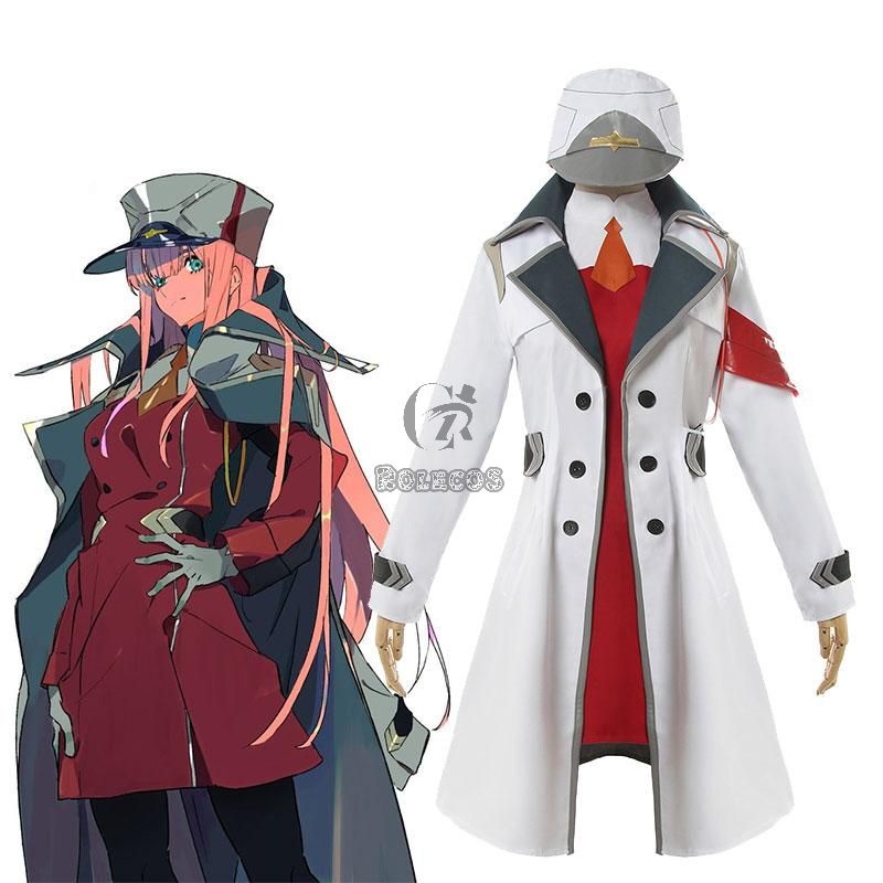 DARLING in the FRANXX Anime Cosplay Costumes 02 Zero Two  Coat Uniform Cosplay Costume