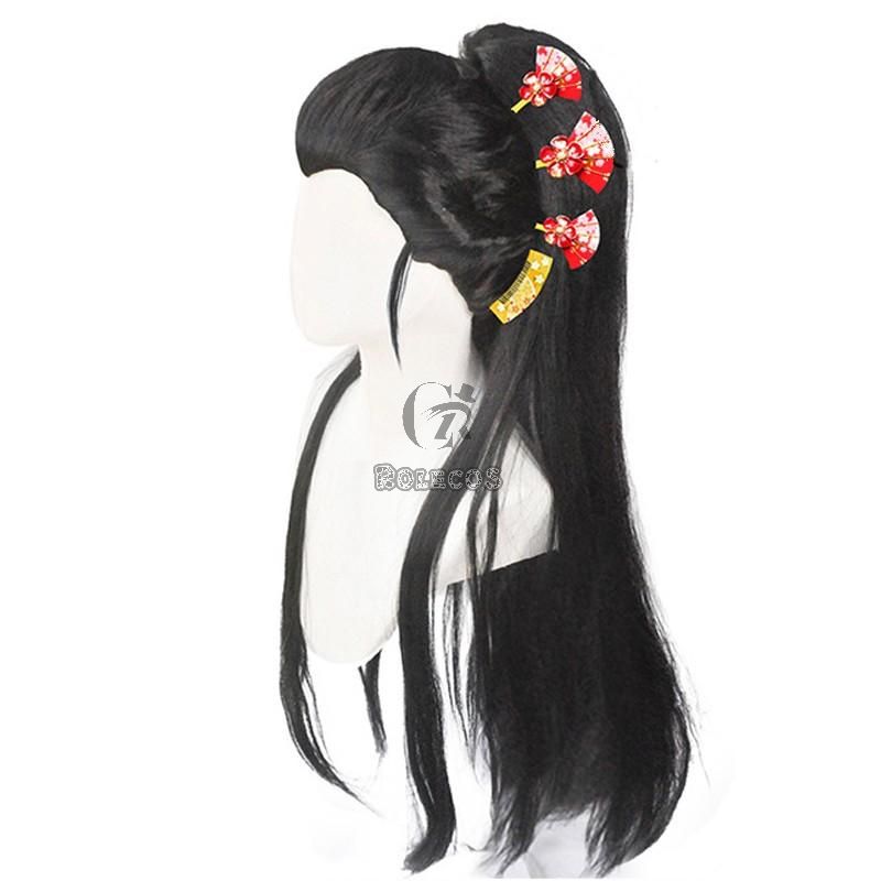 Demon Slayer Daki Black Long Cosplay Wigs