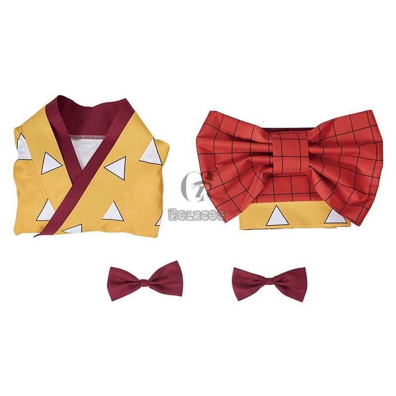 Demon Slayer Entertainment District Arc Zenitsu Agatsuma kimono Cosplay Costume