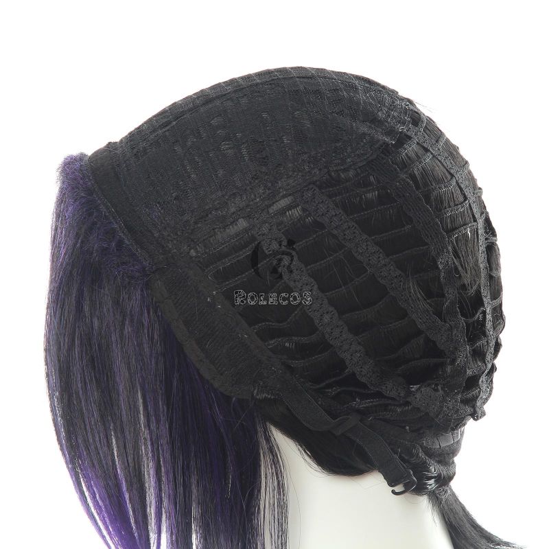 Demon Slayer Kochou Shinobu Short Purple Gradient Color Cosplay Wigs