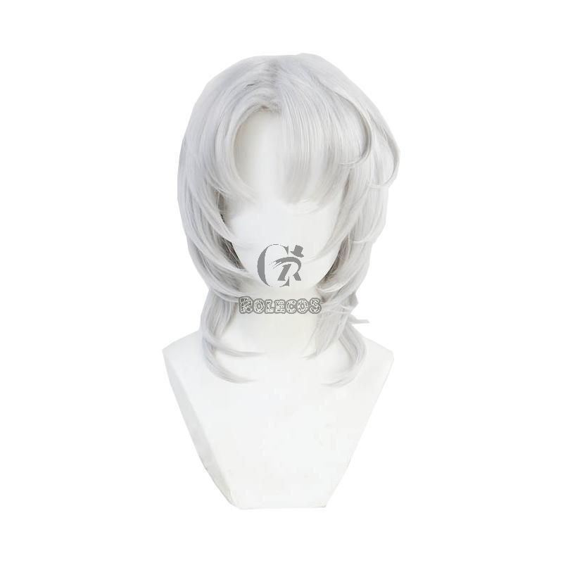 Demon Slayer Rui Silver Curly Long Cosplay Wigs
