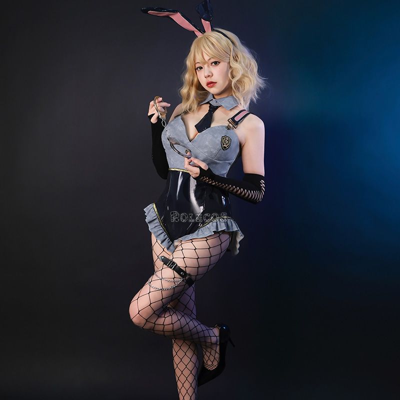 Denim Uniform Bunny Girl Cosplay Costume