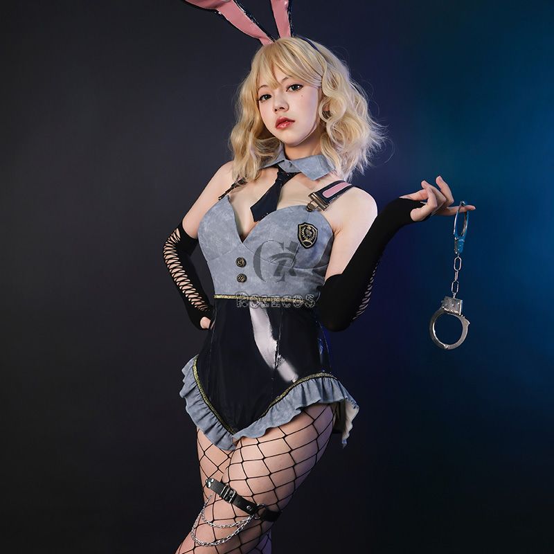 Denim Uniform Bunny Girl Cosplay Costume