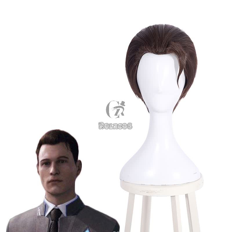 Detroit Become Human RK800 Connor Short Brown Cosplay Wigs