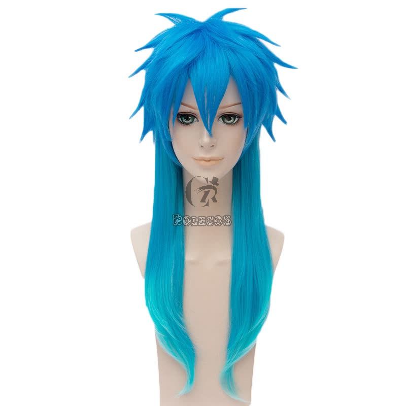 Dramatical Murder Seragaki Aoba Anime Blue Long Cosplay Wigs