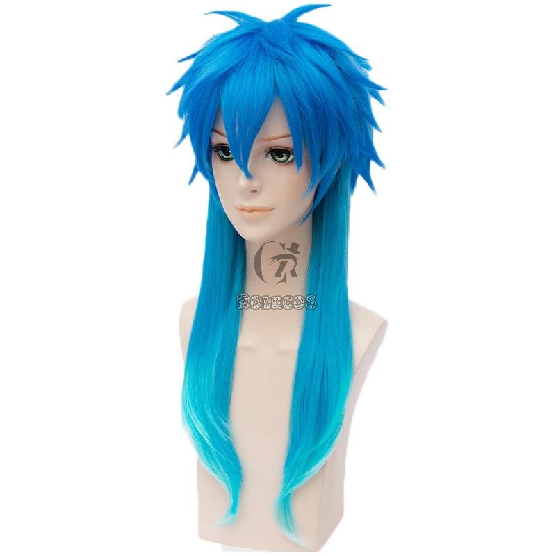 Dramatical Murder Seragaki Aoba Anime Blue Long Cosplay Wigs