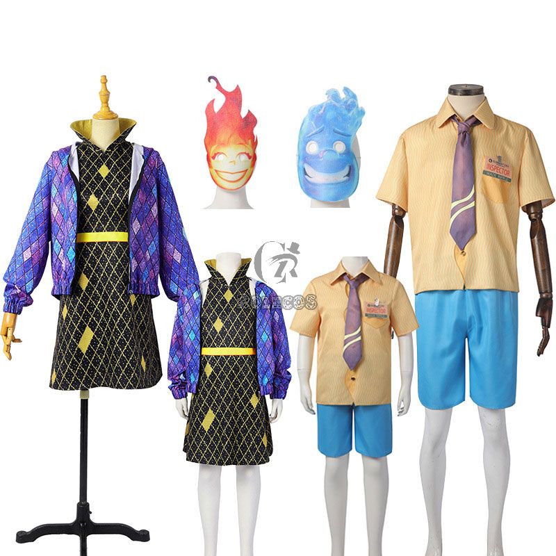 Elemental Ember And Wade Cosplay Family Halloween Costume