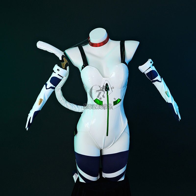 EVA Rei Cat White Cosplay Costume