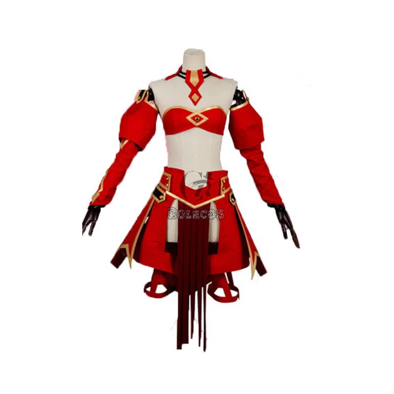 Fate/Apocrypha Aka no Saber Red Anime Cosplay Costumes