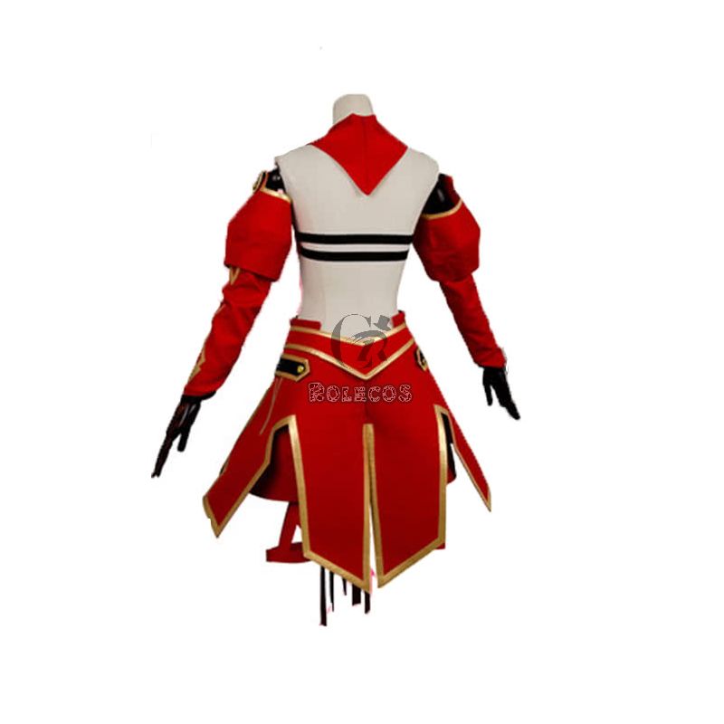 Fate/Apocrypha Aka no Saber Red Anime Cosplay Costumes