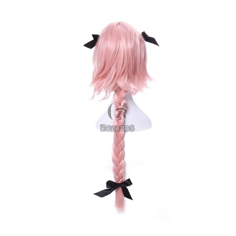 Fate Apocrypha Astolfo Pink Long Braid Cosplay Wigs 