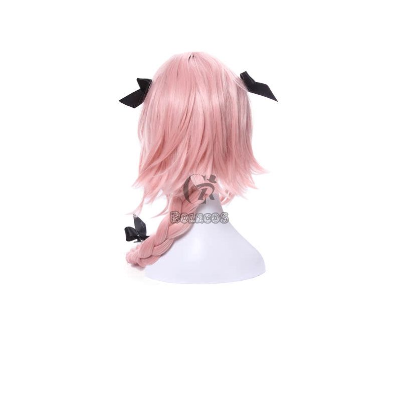 Fate Apocrypha Astolfo Pink Long Braid Cosplay Wigs 
