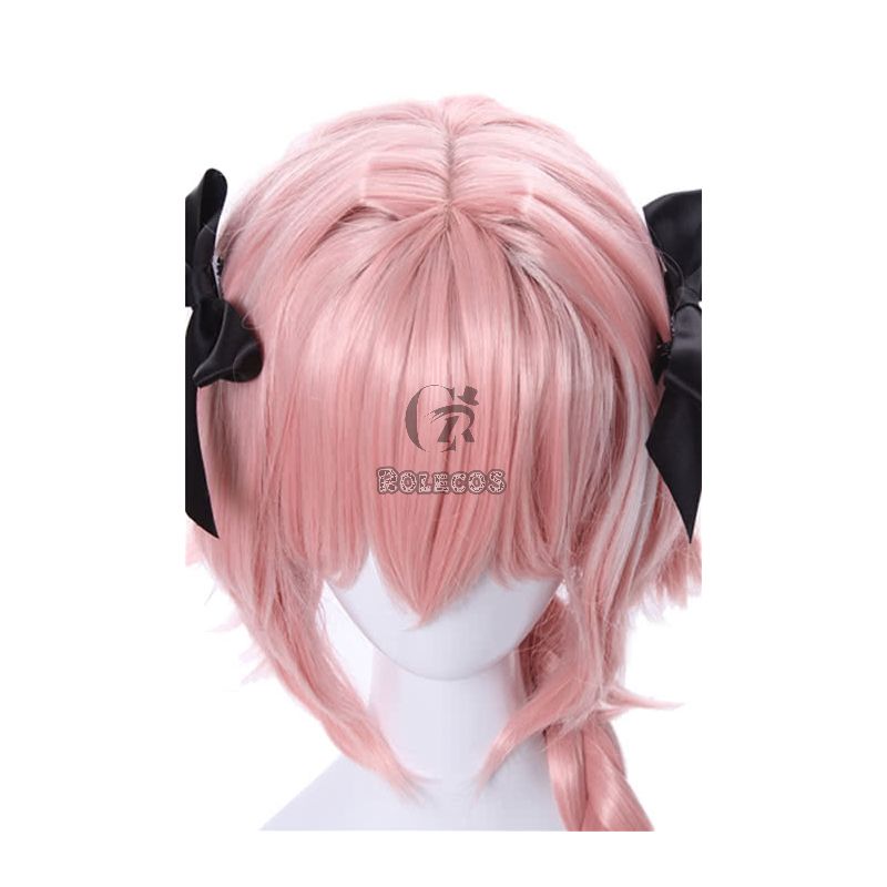 Fate Apocrypha Astolfo Pink Long Braid Cosplay Wigs 