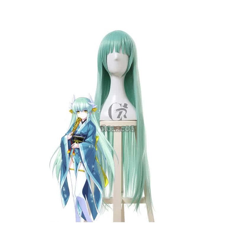 Fate/Grand Order Kiyohime Long Green Cosplay Party Woman Wigs 