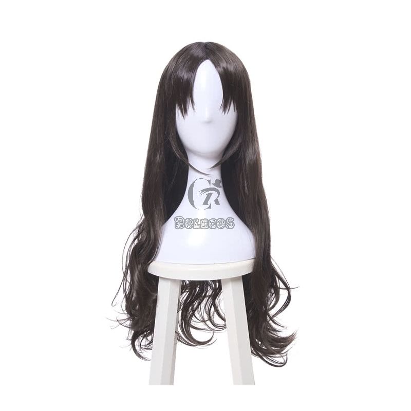 Fate Grand Order Tohsaka Rin Black Brown Long Curly Game Cosplay Wigs 