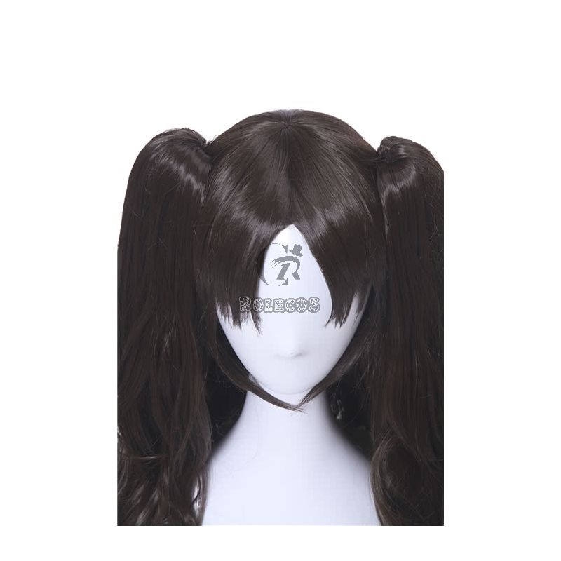 Fate Grand Order Tohsaka Rin Black Brown Long Curly Game Cosplay Wigs 