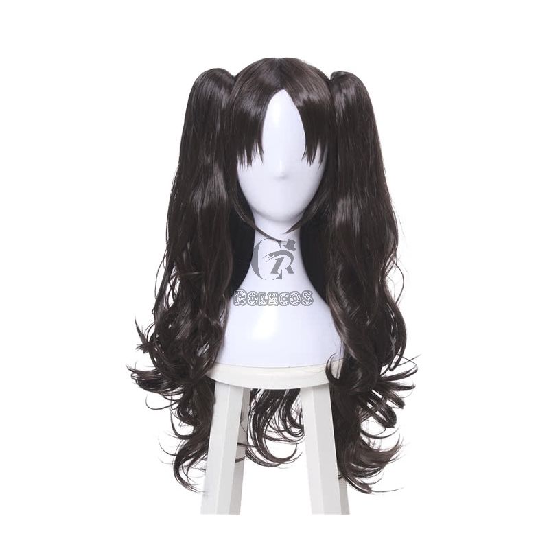 Fate Grand Order Tohsaka Rin Black Brown Long Curly Game Cosplay Wigs