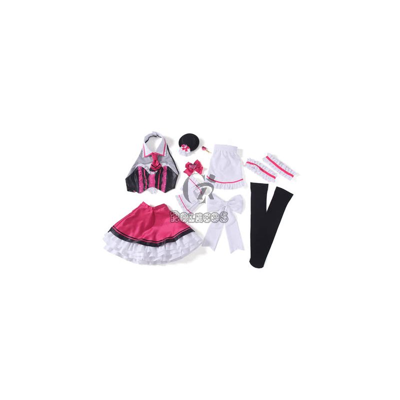 Fate Grand Order Tohsaka Rin Street Choco-Maid Game Cosplay Costumes