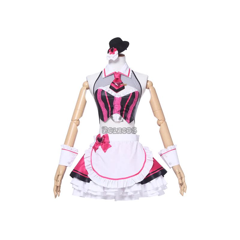 Fate Grand Order Tohsaka Rin Street Choco-Maid Game Cosplay Costumes