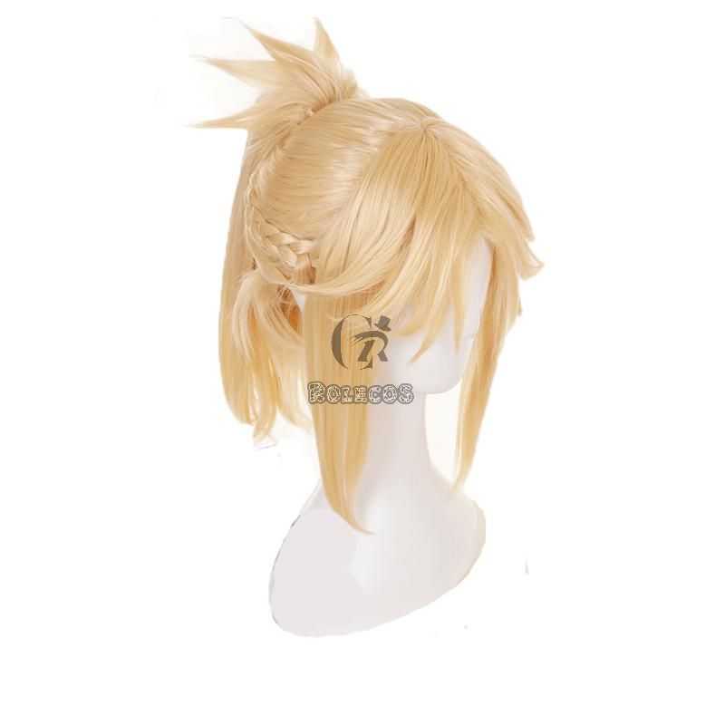 FateApocrypha FGO Saber Mordred Blonde Cosplay Wigs