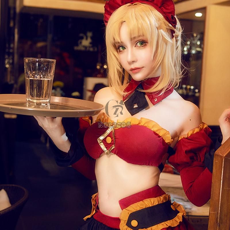FateApocrypha FGO Saber Mordred Maid Cosplay Costume