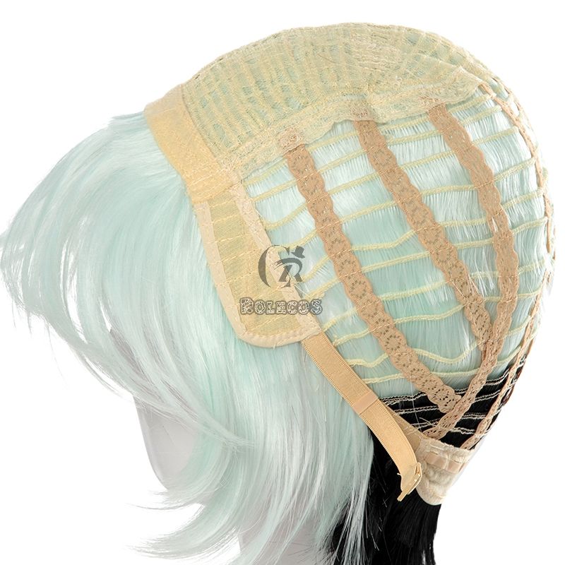 FateGrand Order Servant  Lang Lin Wang Mixed Color Short Straight Cosplay Wigs 