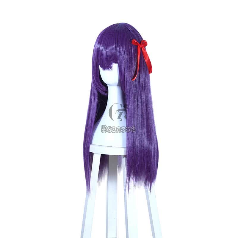 Fate/Stay night Sakura Matou  Long straight Purple Cosplay Wigs