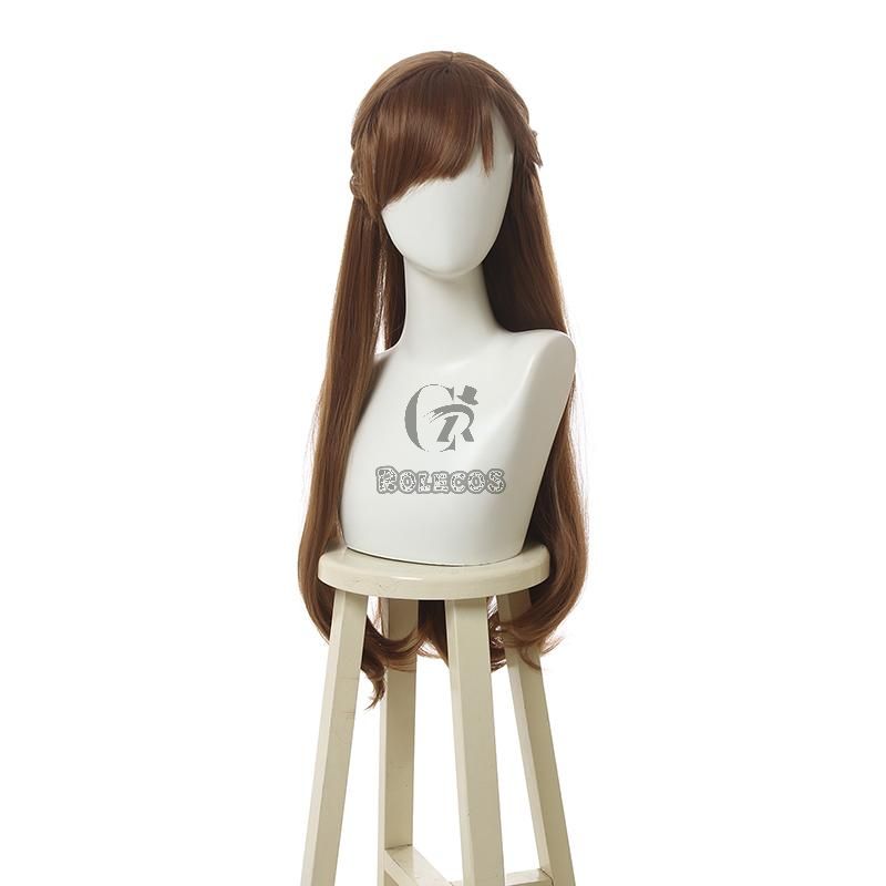 Film Anna Long Curly Brown Cosplay Wigs 