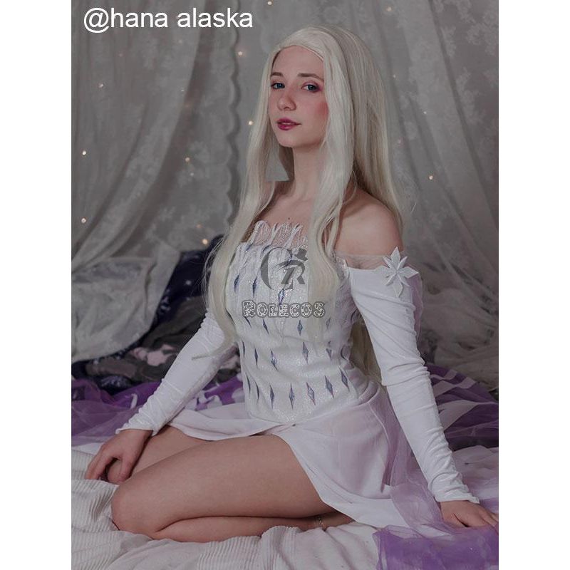 Film Elsa Blonde Long Cosplay Wigs