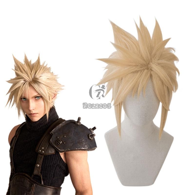 FINAL FANTASY Cloud Strife Blond Cosplay Wigs 2 Style