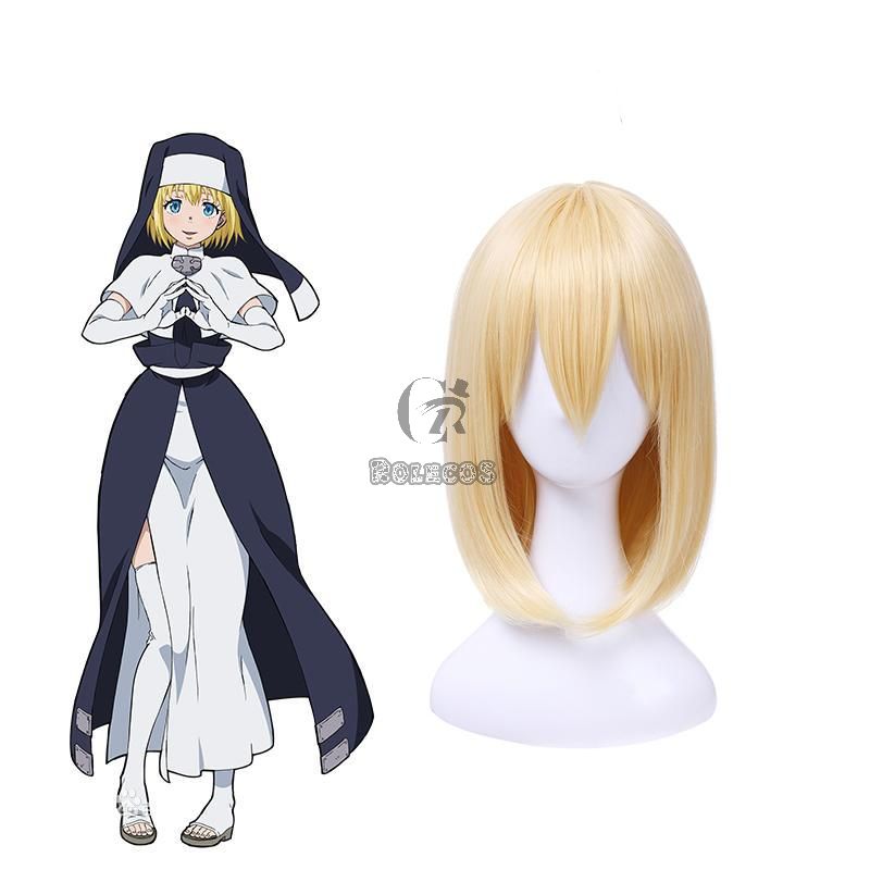 Fire Force Iris Blonde Medium Length Cosplay Wigs