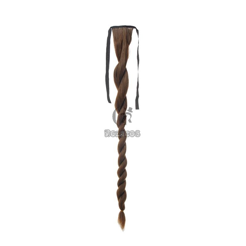 Game Final Fantasy VII Aerith Gainsborough Cosplay Wigs Brown Long Curly Cosplay Wig
