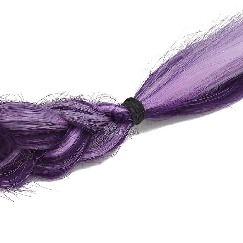 Game Genshin Impact Baal Purple Mided Color Long Cosplay Wigs