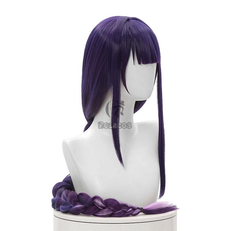 Game Genshin Impact Baal Purple Mided Color Long Cosplay Wigs