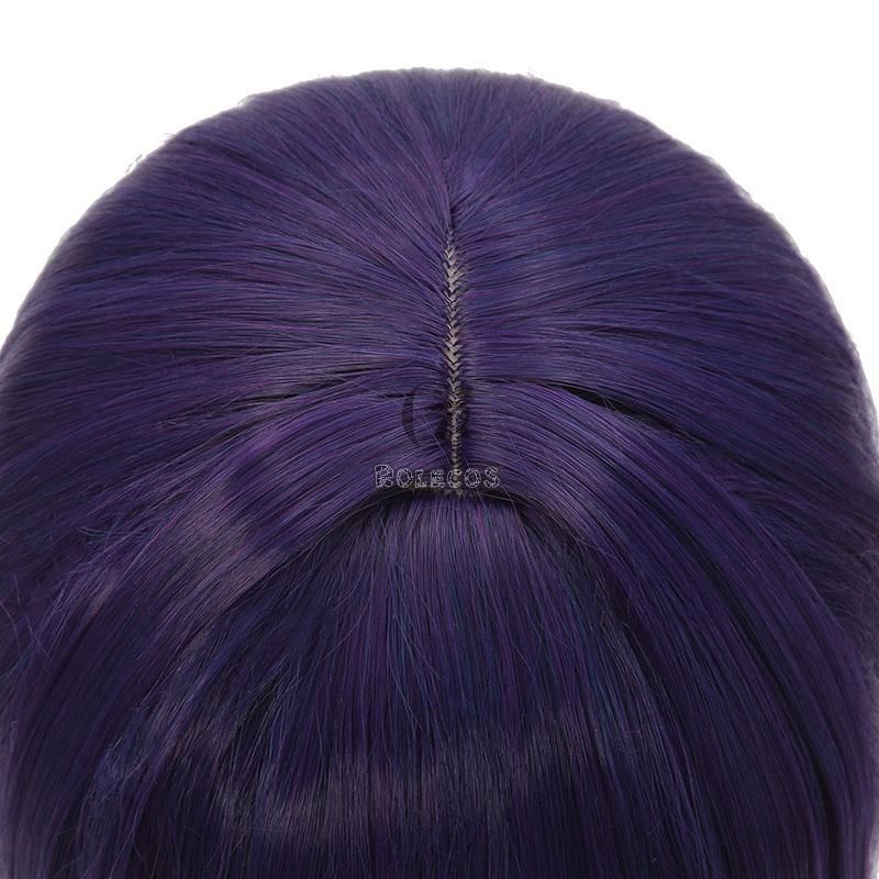 Game Genshin Impact Baal Purple Mided Color Long Cosplay Wigs