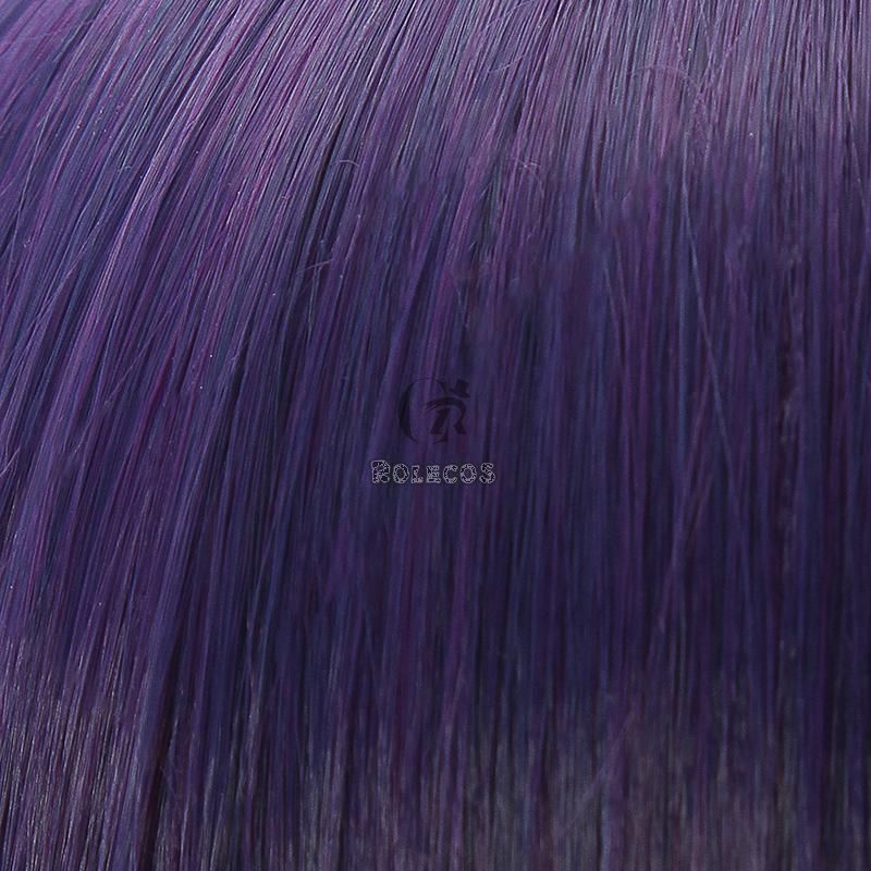 Game Genshin Impact Baal Purple Mided Color Long Cosplay Wigs