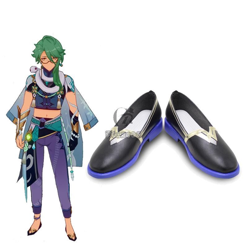 Game Genshin Impact Baizhu Cosplay Shoes