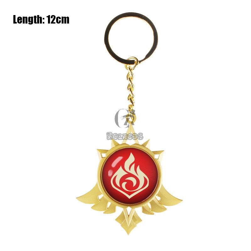 Game Genshin Impact  Eye of God Vision 14 Style Florescent Light Keychain 